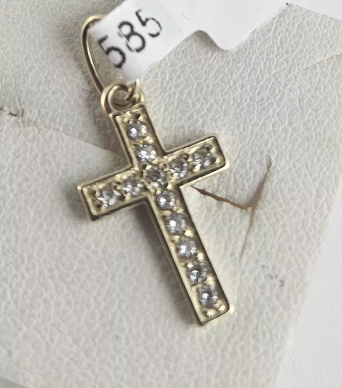 wyrob-jubilerski-uzywany-zlota-zawieszka-585-098g-krzyz-z-cyrkoniami-rodzaj-2205-16