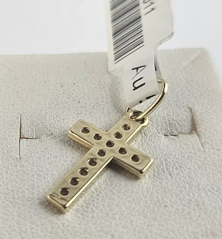 wyrob-jubilerski-uzywany-zlota-zawieszka-585-098g-krzyz-z-cyrkoniami-stan-11323-2