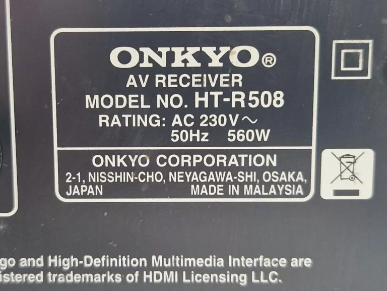 amplituner-onkyo-ht-r508-51-560w-dts-hd-dolby-digital-audyssey-srebrny-ean-gtin-4961330023137