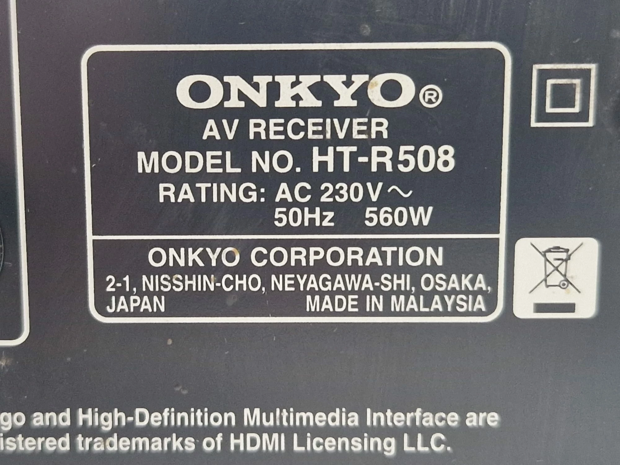 amplituner-onkyo-ht-r508-51-560w-dts-hd-dolby-digital-audyssey-srebrny-ean-gtin-4961330023137