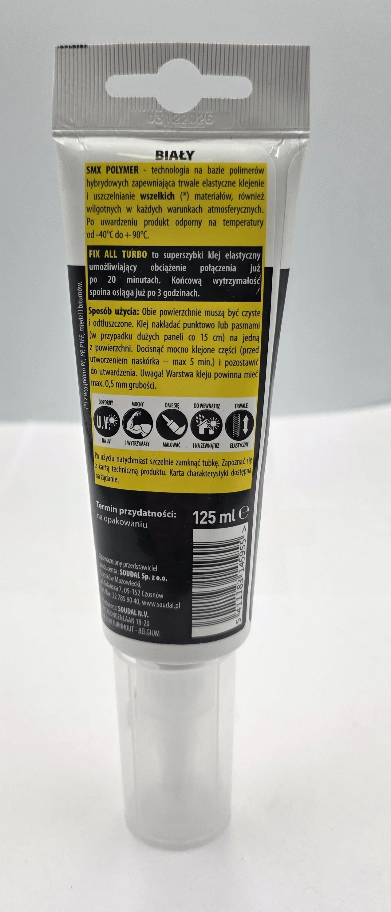 soudal-klej-montazowy-fixall-turbo-bialy-elastyczny-tubka-125ml-ean-gtin-5411183145955