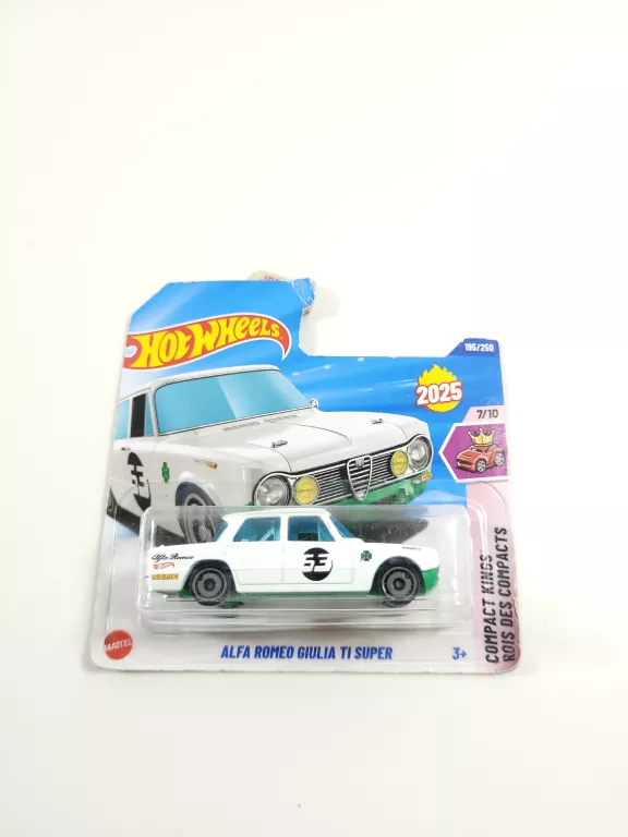 Voiture Miniature Hot Wheels Alfa Romeo Giulia Ti Super - Échelle 1:64, Série First Editions, Couleur Rouge, Modèle 2025, Neuve