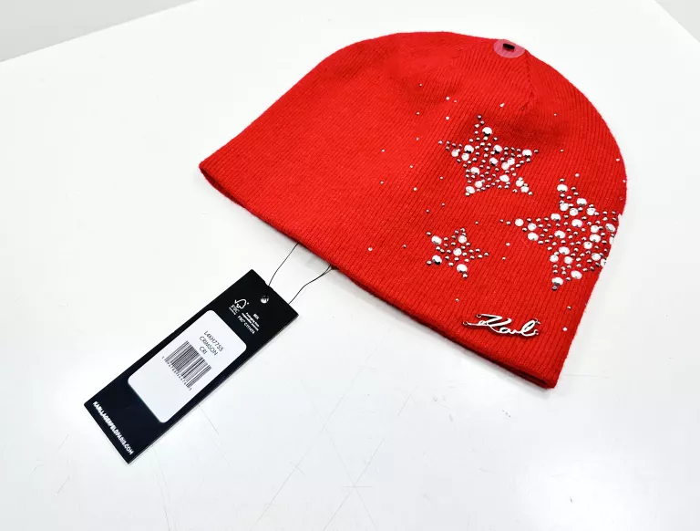 czapka-zimowa-karl-lagerfeld-gwiazdy-cwieki-l4kh7755-czerwona-grojecka-79-warszawa