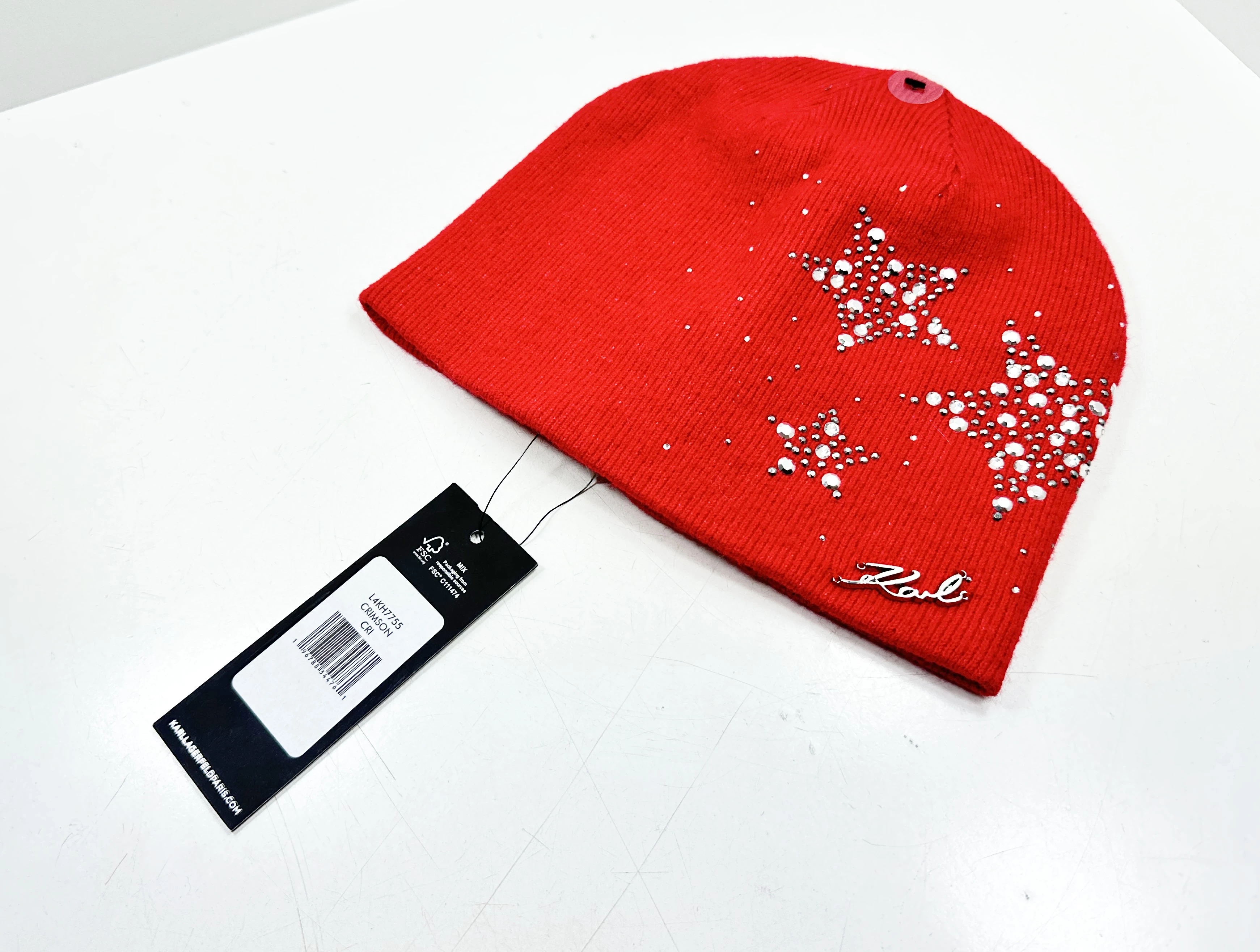 czapka-zimowa-karl-lagerfeld-gwiazdy-cwieki-l4kh7755-czerwona-grojecka-79-warszawa