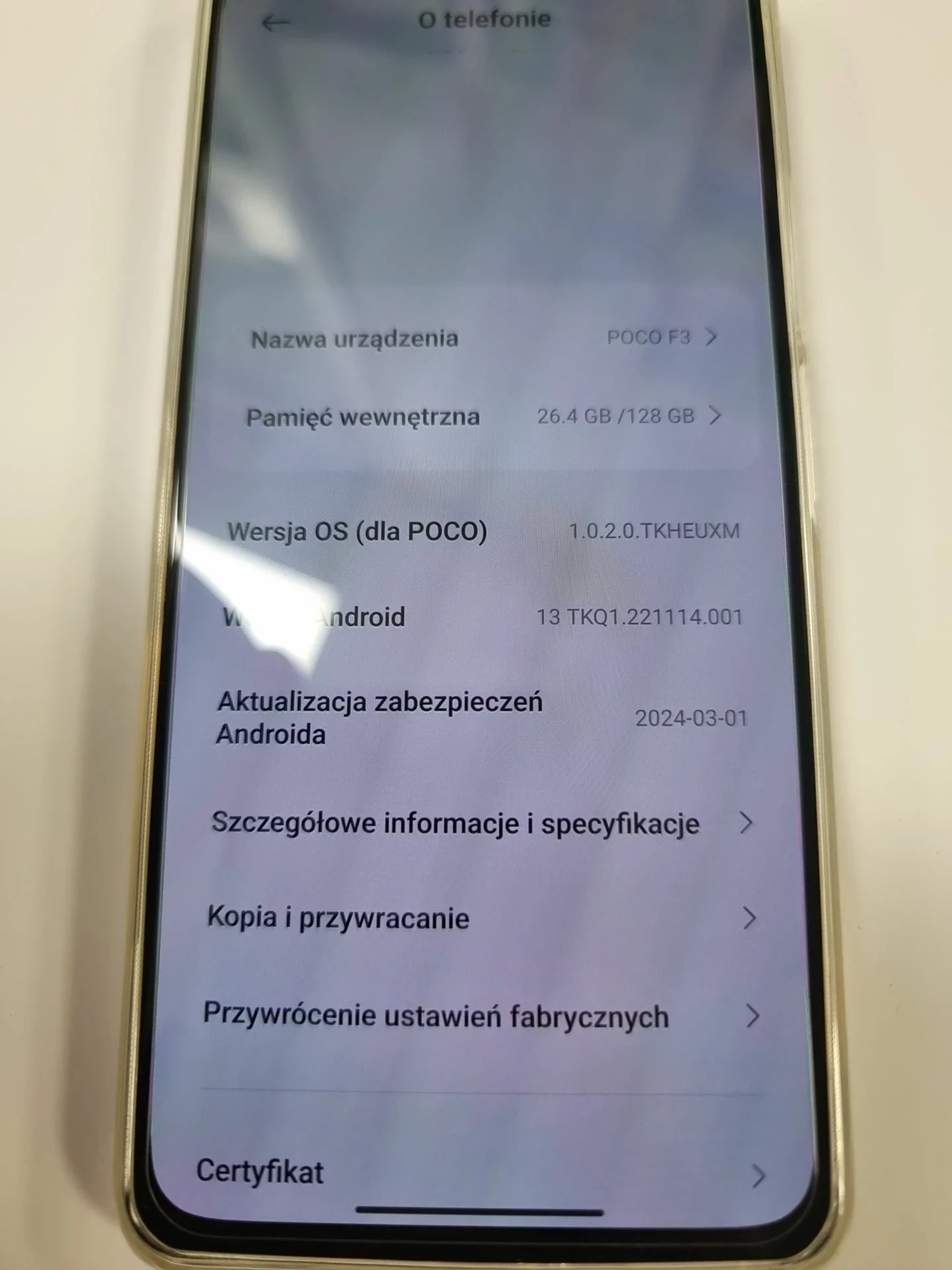telefon-poco-f3-6128gb-arctic-white-pojemnosc-akumulatora-4520