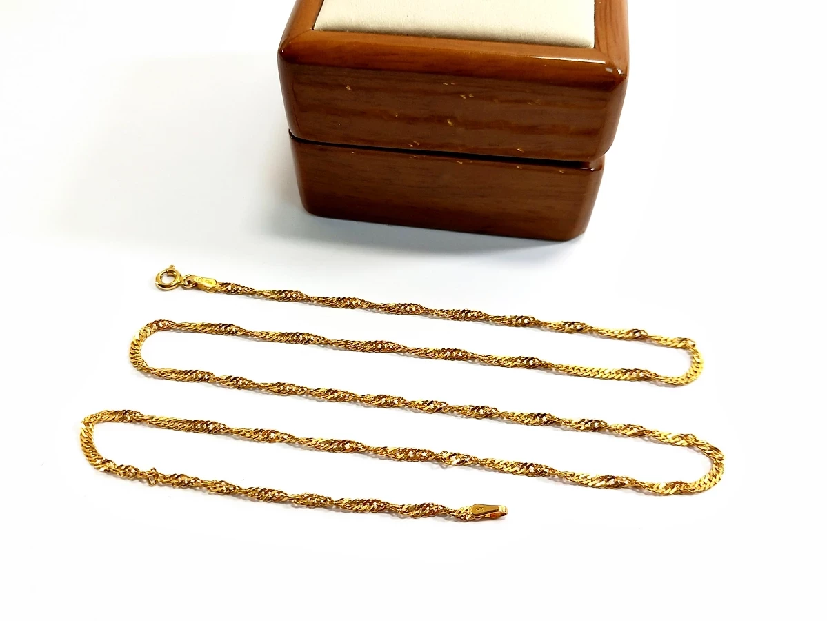 sliczny-falowany-zloty-lancuszek-pr585-dl50cm-polska-319-szczytno