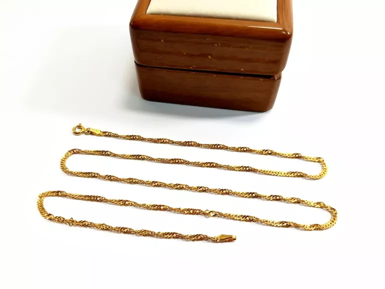 sliczny-falowany-zloty-lancuszek-pr585-dl50cm-polska-319-szczytno