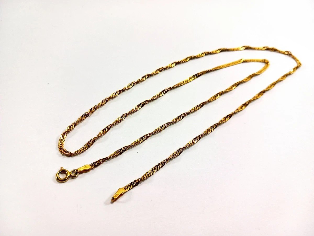 sliczny-falowany-zloty-lancuszek-pr585-dl50cm-polska-319-szczytno