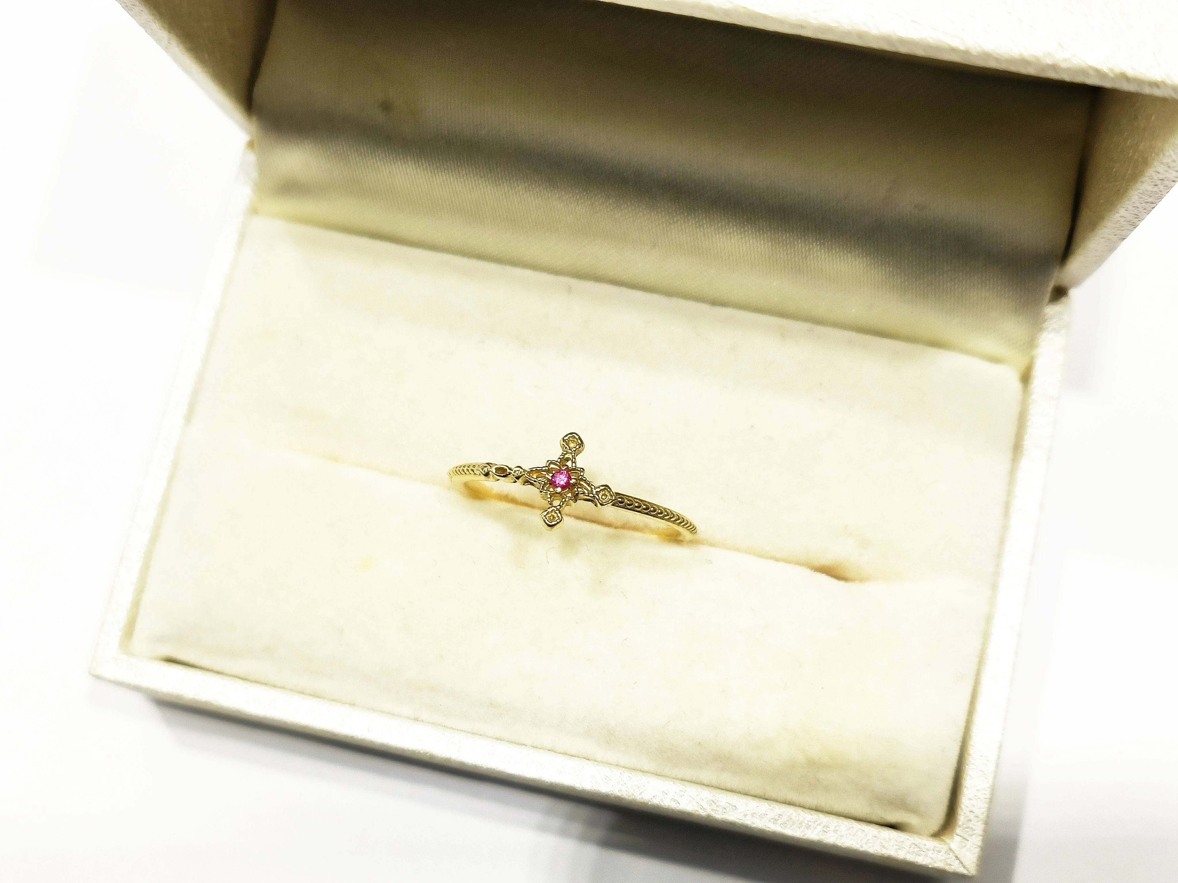 delikatny-zloty-pierscionek-z-rozowa-cyrkonia-120g-585-rozmiarsrednica-wew-mm-372-16