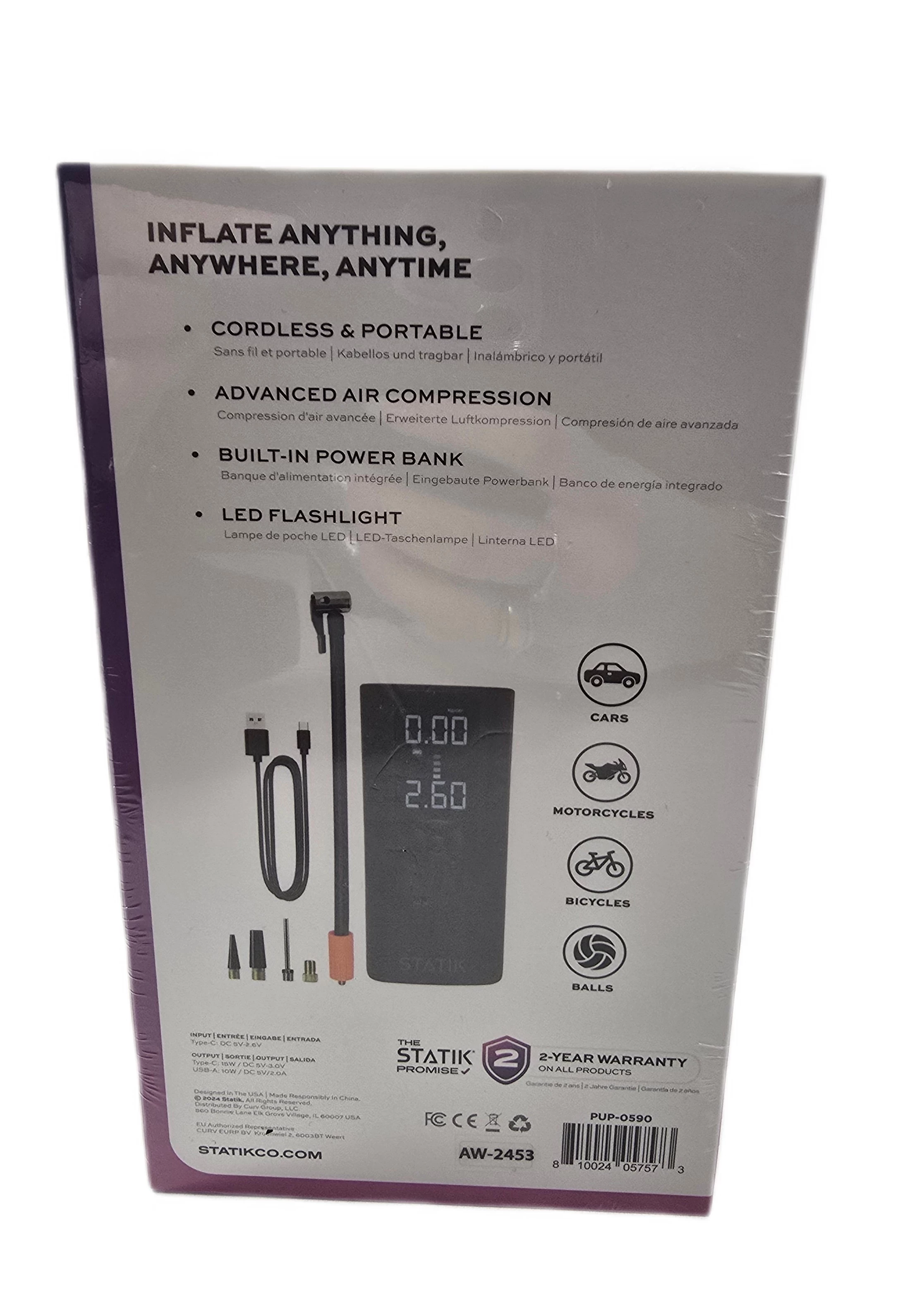 statik-air-pump-bezprzewodowa-sprezarka-powietrza-z-powerbankiem-6000-mah-ean-gtin-810024057573