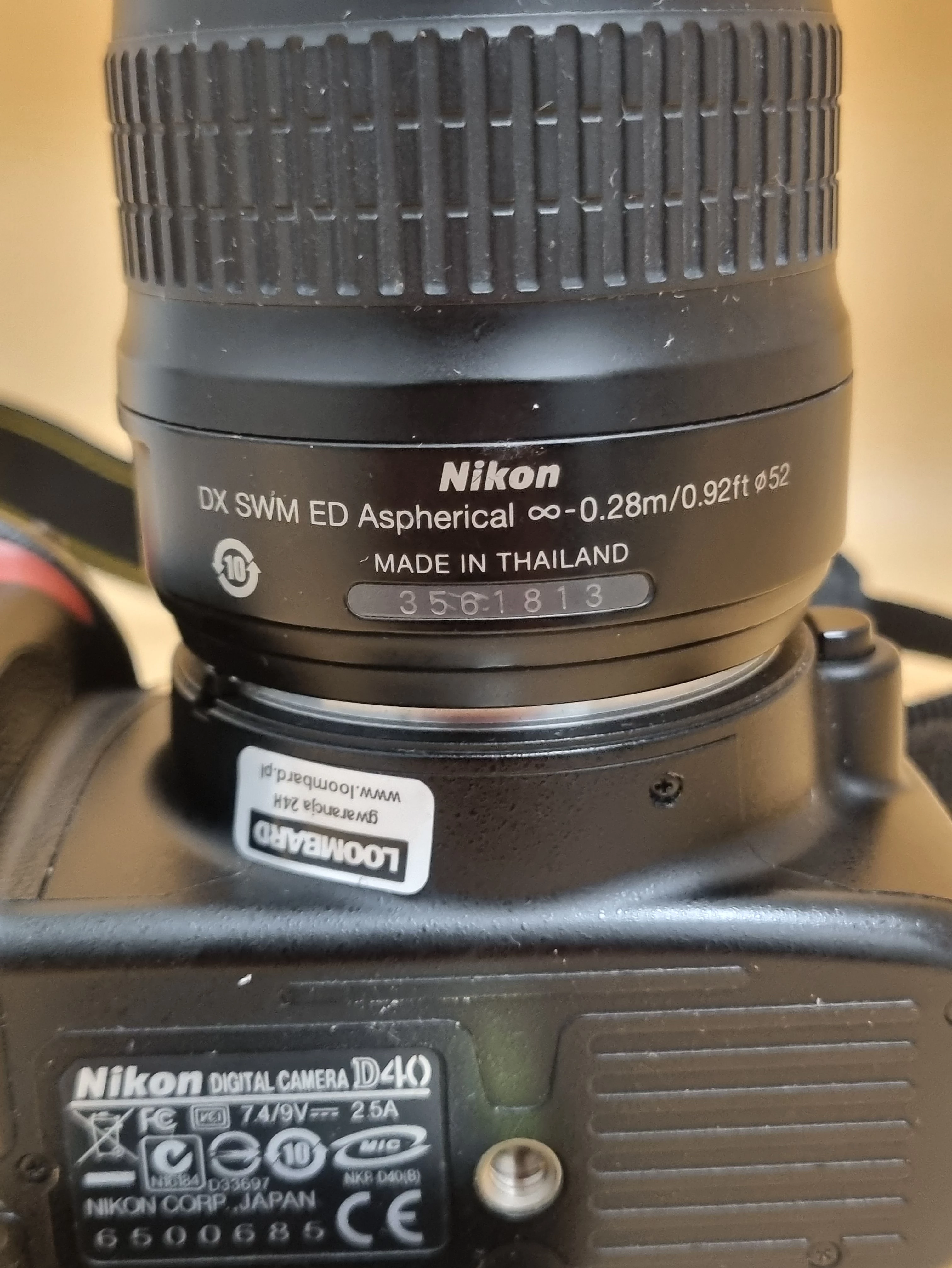 aparat-nikon-d40obiektyw-model-d40