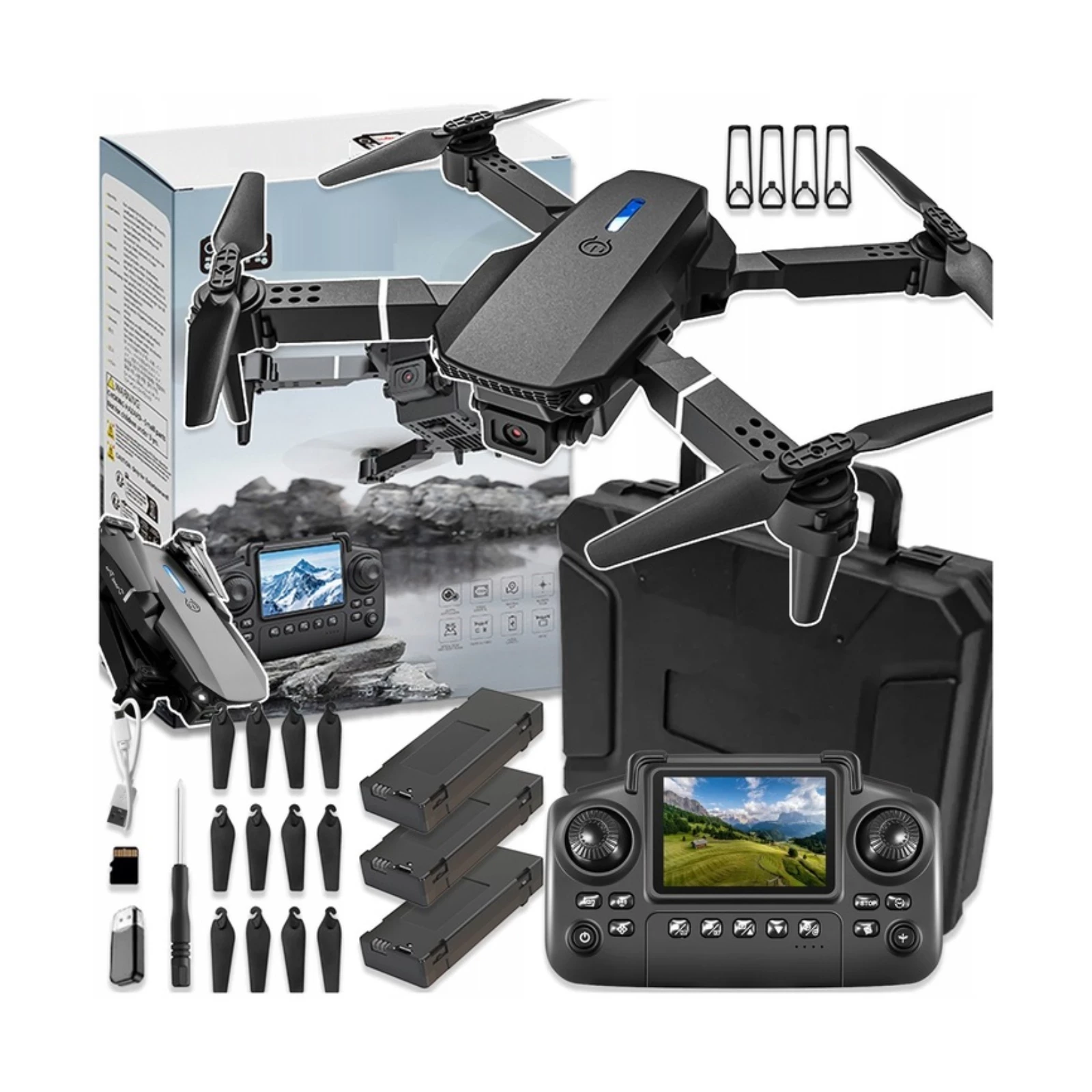 dron-kontroler-z-lcd-2-kamery-zabawka-115g-wifi-3x-aku-300m-opticalflow-rynek-16-katy-wroclawskie