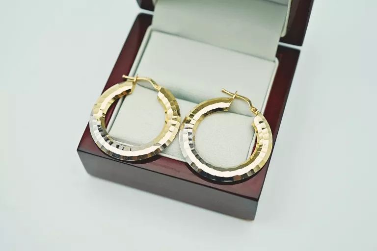 zlote-kolczyki-karbowane-kola-585299gzatrzask-stan-11323-2