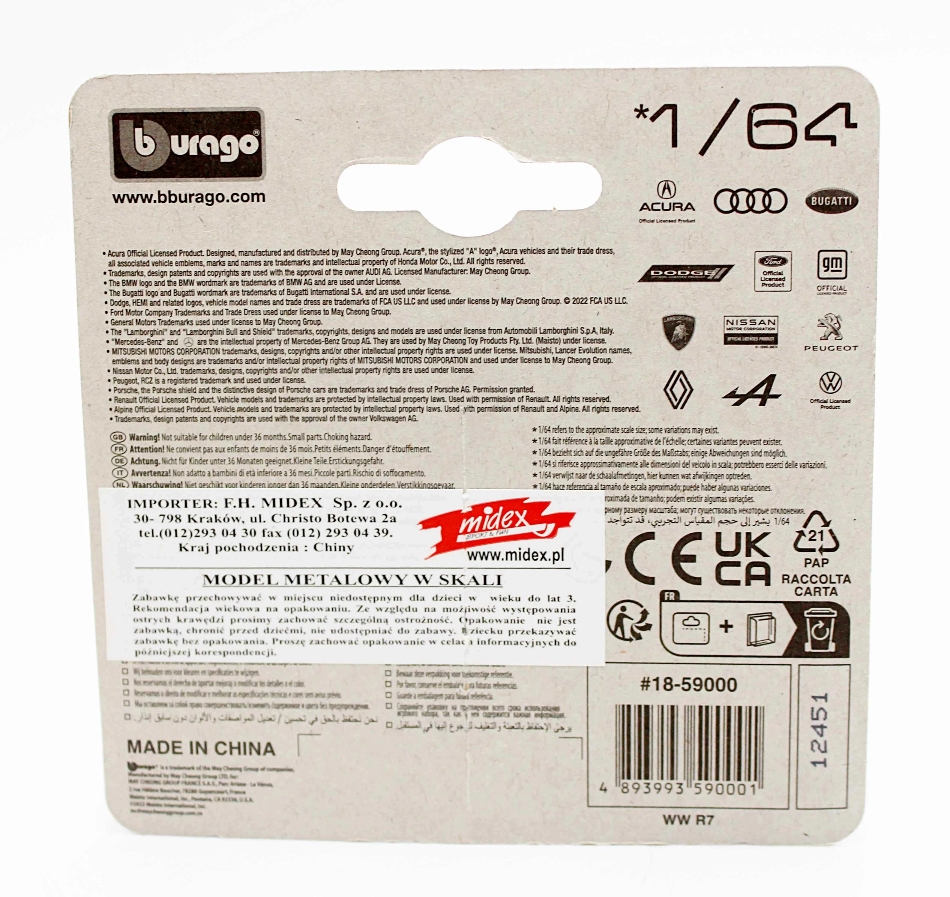 metalowy-model-auta-burago-1971-chevrolet-camaro-z28-skala-164-rodzaj-pojazdu-250388-1890618