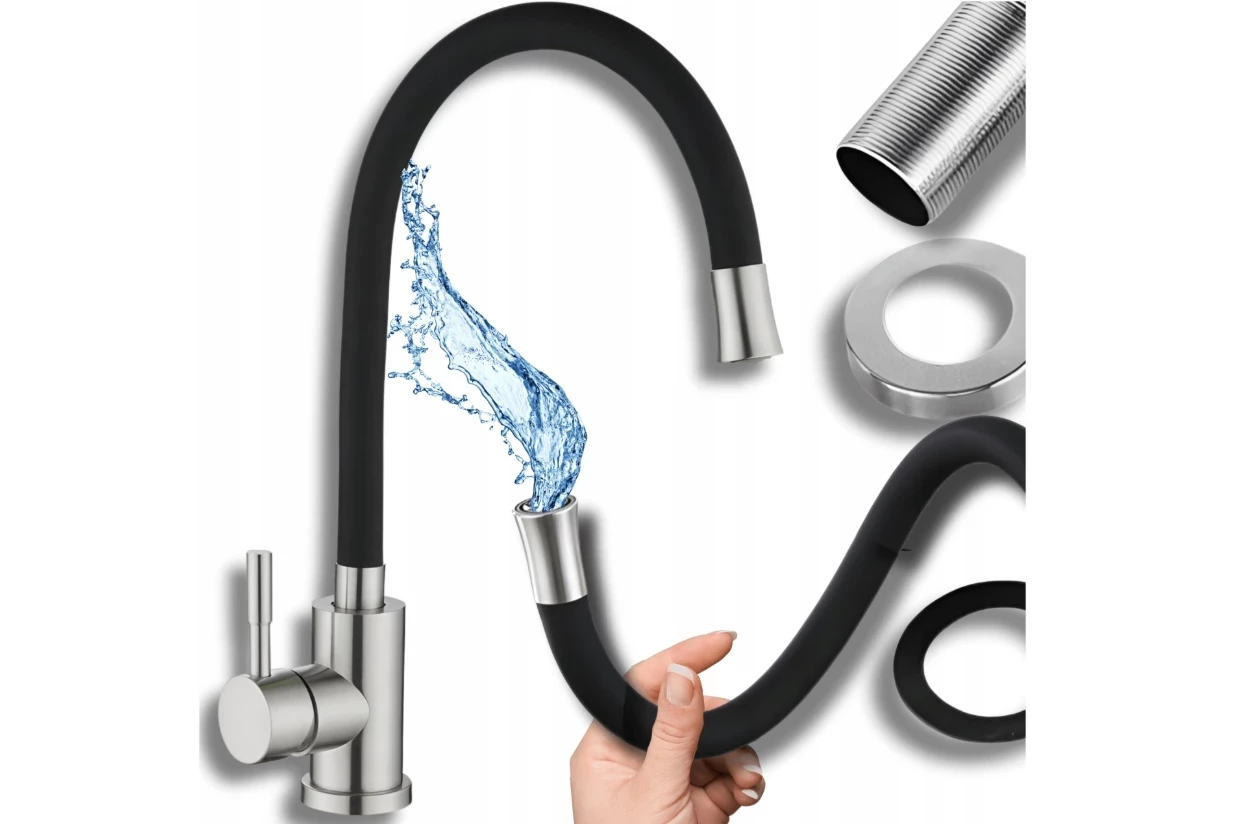 bateria-kuchenna-lazienkowa-elastyczna-wylewka-stojaca-czarna-stal-nierdze-ean-gtin-5903858131306
