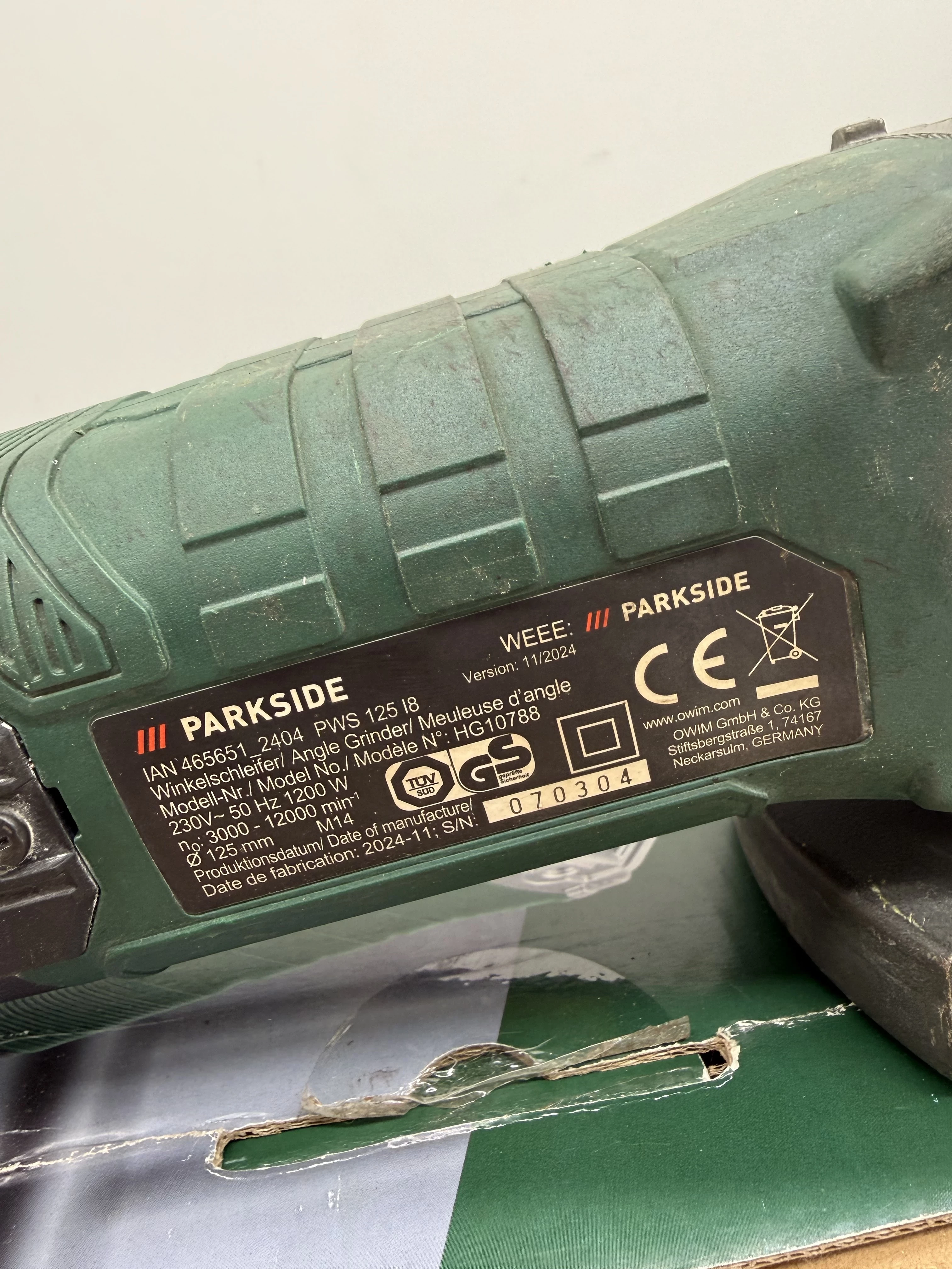 szlifierka-parkside-pws-125-i8-stan-11323-2