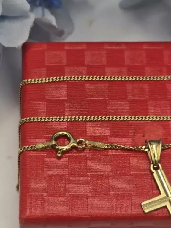 pozlacany-srebrny-lancuszek-pancerka-z-krzyzykiem-252g925-stan-11323-2