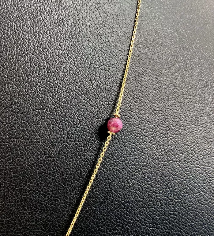 zlota-celebrytka-z-bordowymi-synt-koralikami-p585-45cm-129g-stan-11323-2