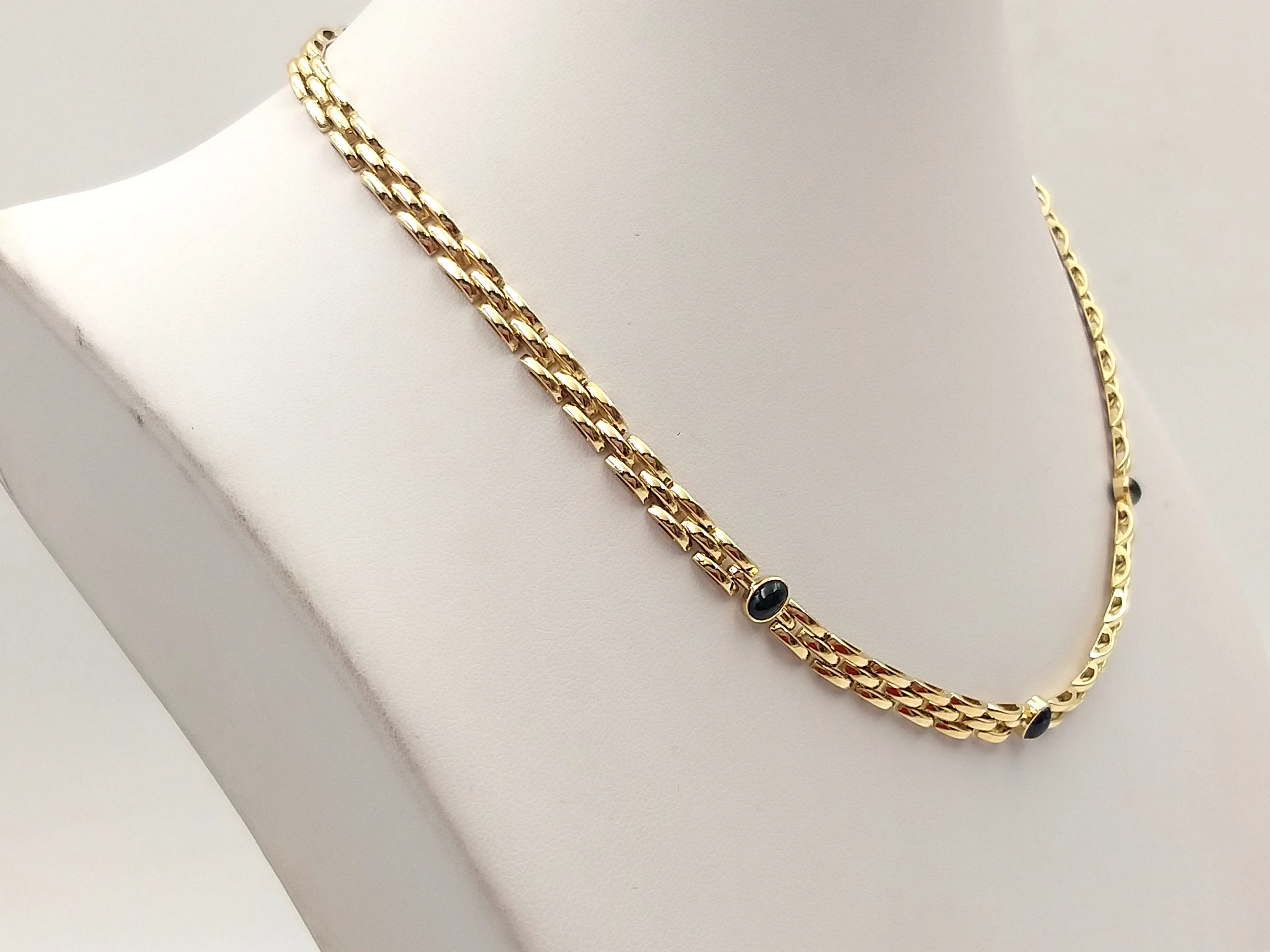 zloty-lancuszek-naszyjnik-z-kamieniami-585-3107g-43-cm-stan-11323-2