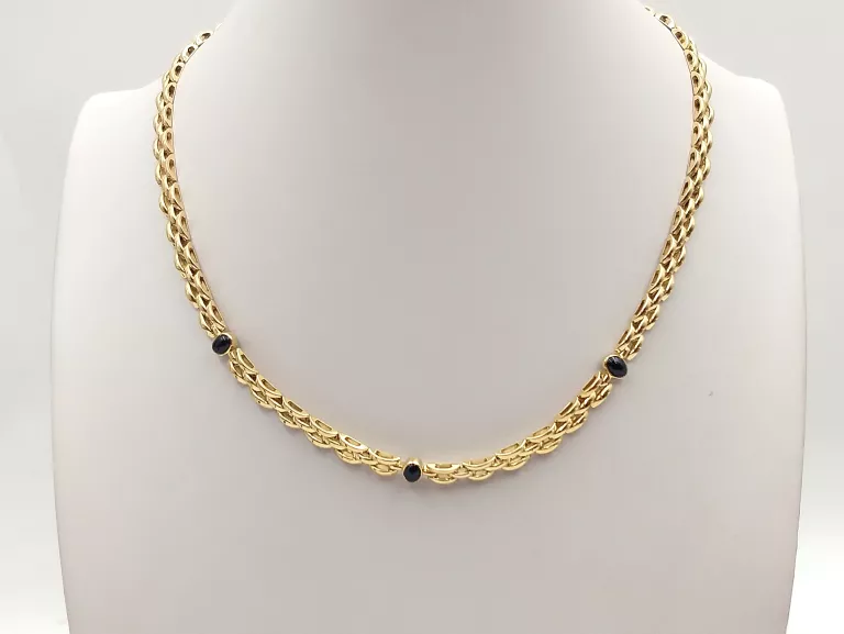 zloty-lancuszek-naszyjnik-z-kamieniami-585-3107g-43-cm-ean-gtin-5901050600873