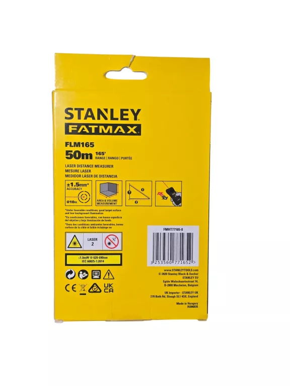 precyzyjny-dalmierz-laserowy-pomiar-odleglosci-50m-fatmax-stanley-flm165-ean-gtin-3253560771652