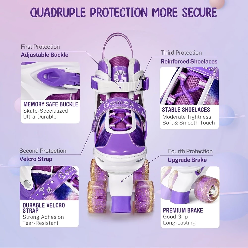 gonex-regulowane-wrotki-4-swiecace-kolka-i-rozmiary-regulowane-39-42-stan-11323-1