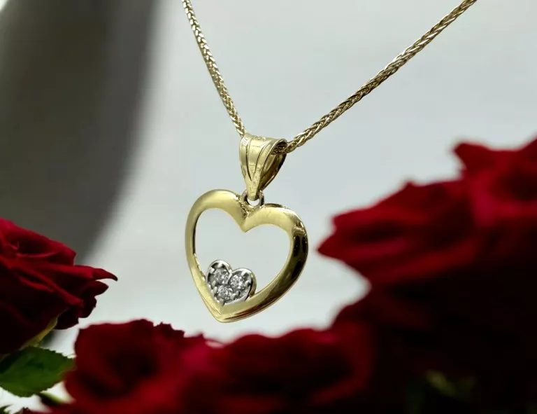 sliczny-zloty-lancuszek-z-zawieszka-serce-585-204g-47cm-rodzaj-2205-2