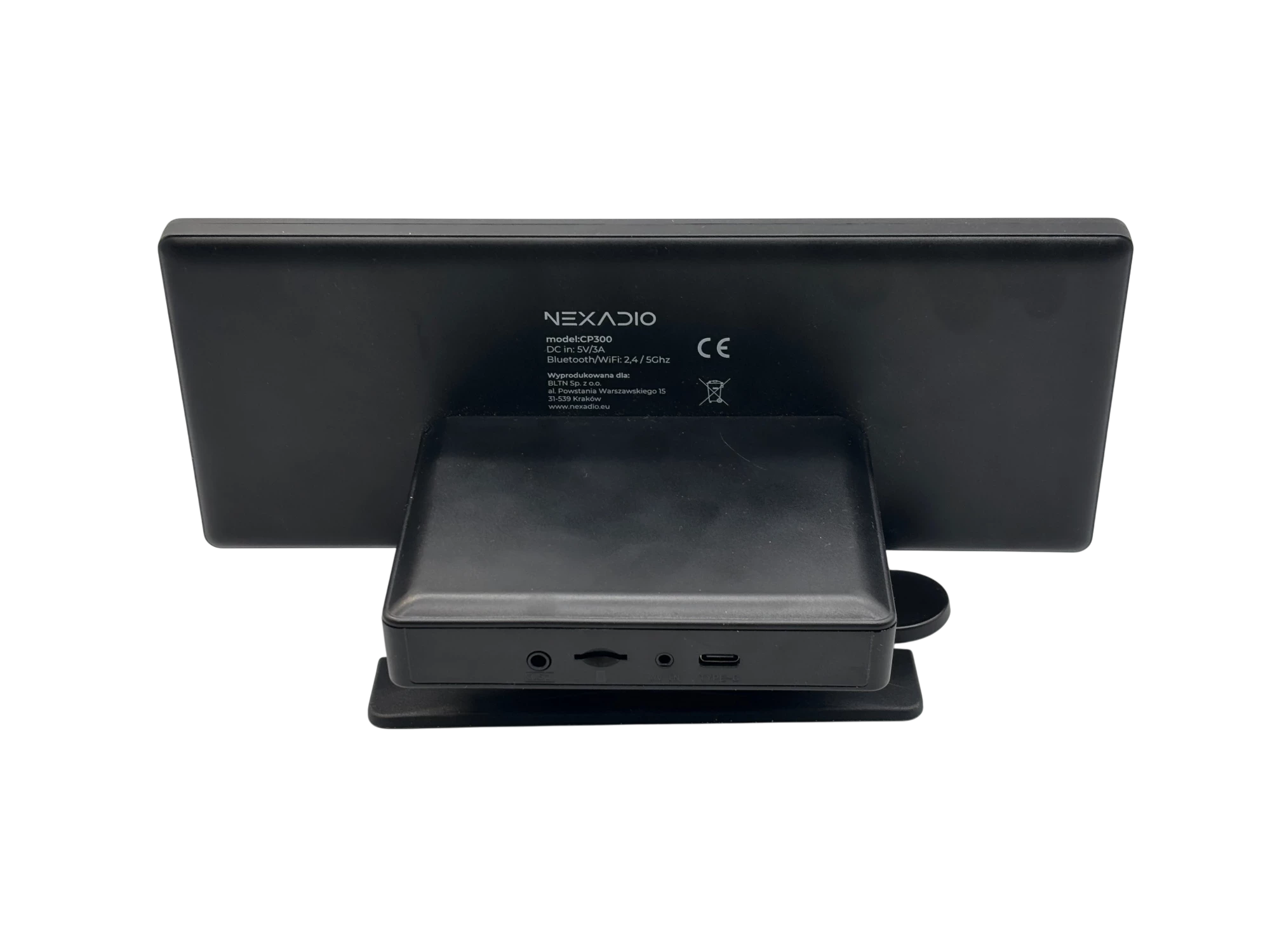 tablet-nexadio-cp300-bezprzewodowy-carplay-czarny-gw042027-zalaczone-wyposazenie-kabel-aux-ladowarka