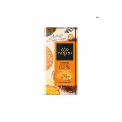 CZEKOLADA WŁOSKA GORZKA ZE SKÓRKĄ POMARAŃCZY ORZECHY NERKOWCA VANINI 100G