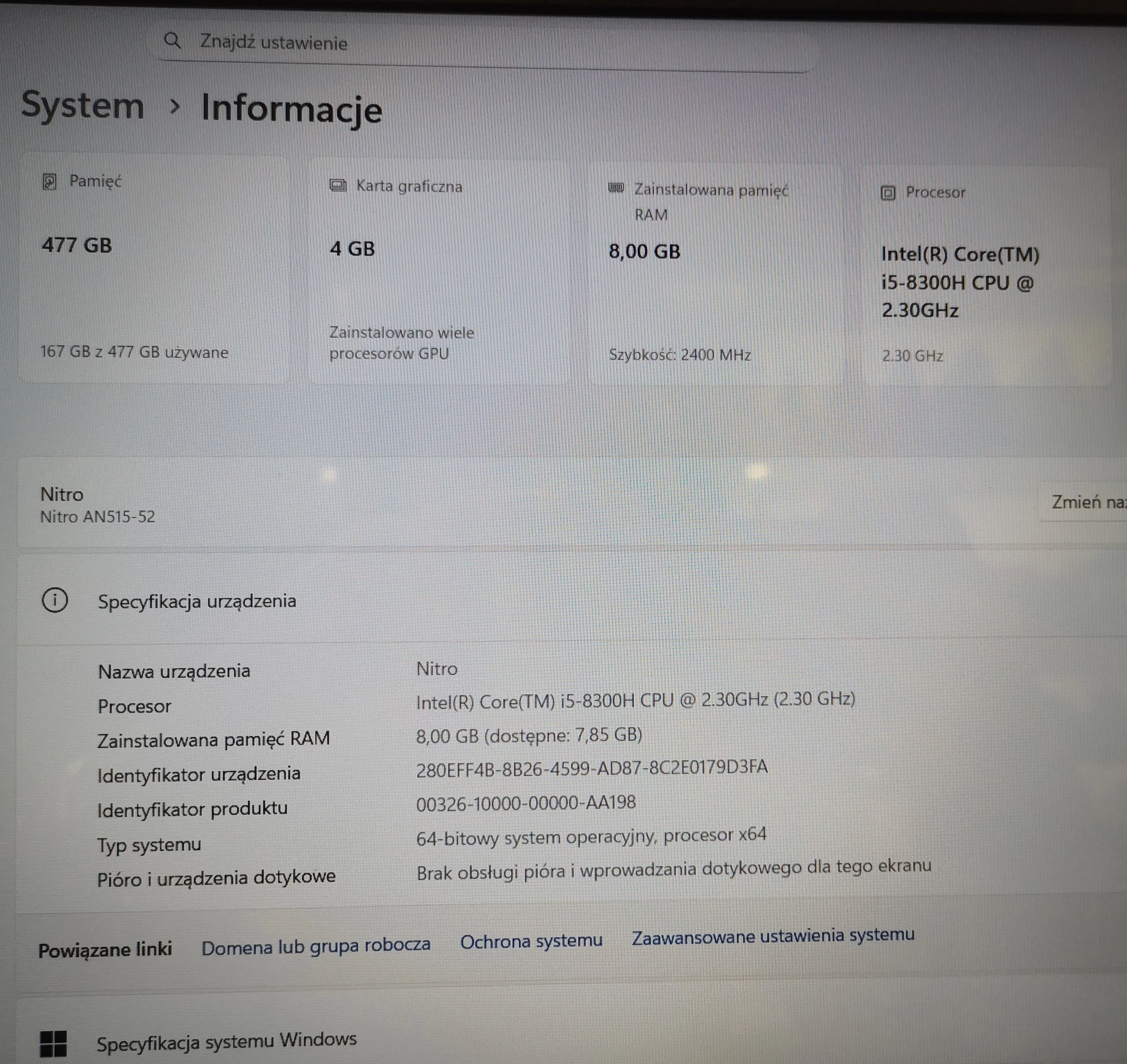 laptop-acer-nitro-5-an515-52-8512gb-ssd-win11-gtx1050-intel-core-i5-ean-gtin-4710180769722