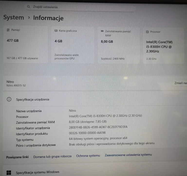 laptop-acer-nitro-5-an515-52-8512gb-ssd-win11-gtx1050-intel-core-i5-ean-gtin-4710180769722