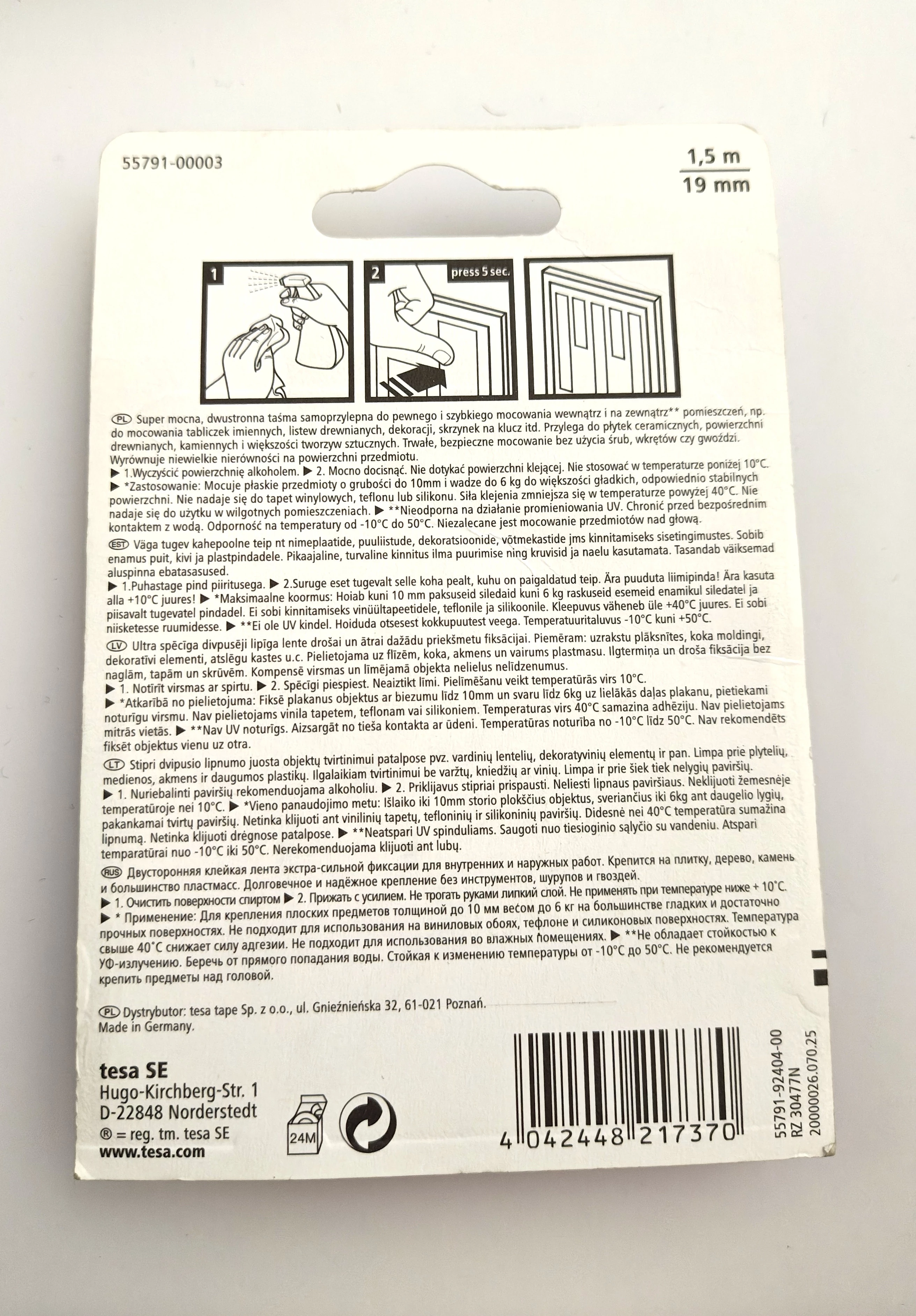tesa-ultra-strong-dwustronna-piankowa-tasma-montazowa-15m-x-19mm-klejaca-ean-gtin-4042448217370