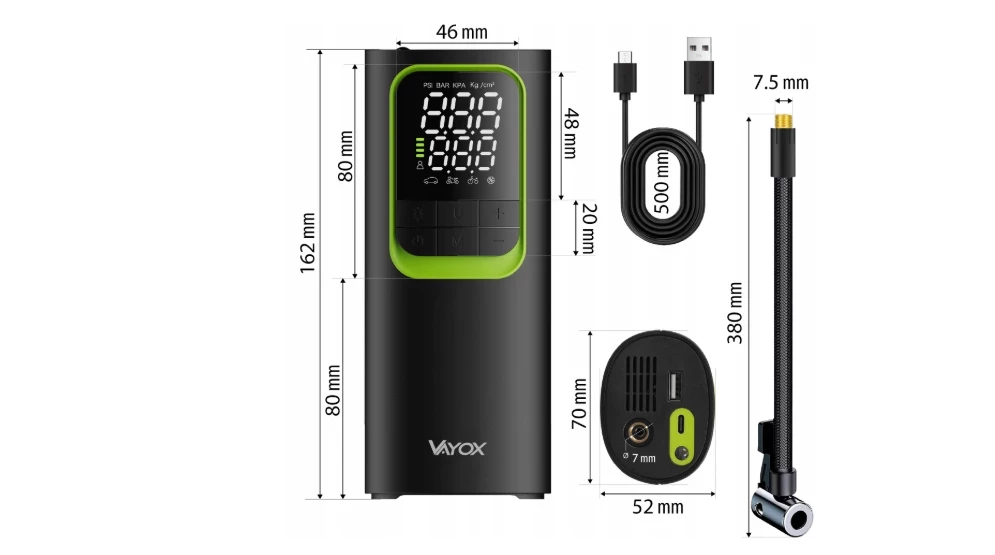 pompka-rowerowa-elektryczna-kompresor-samochodowy-8000mah-powerbank-vayox-ean-gtin-5907367614909