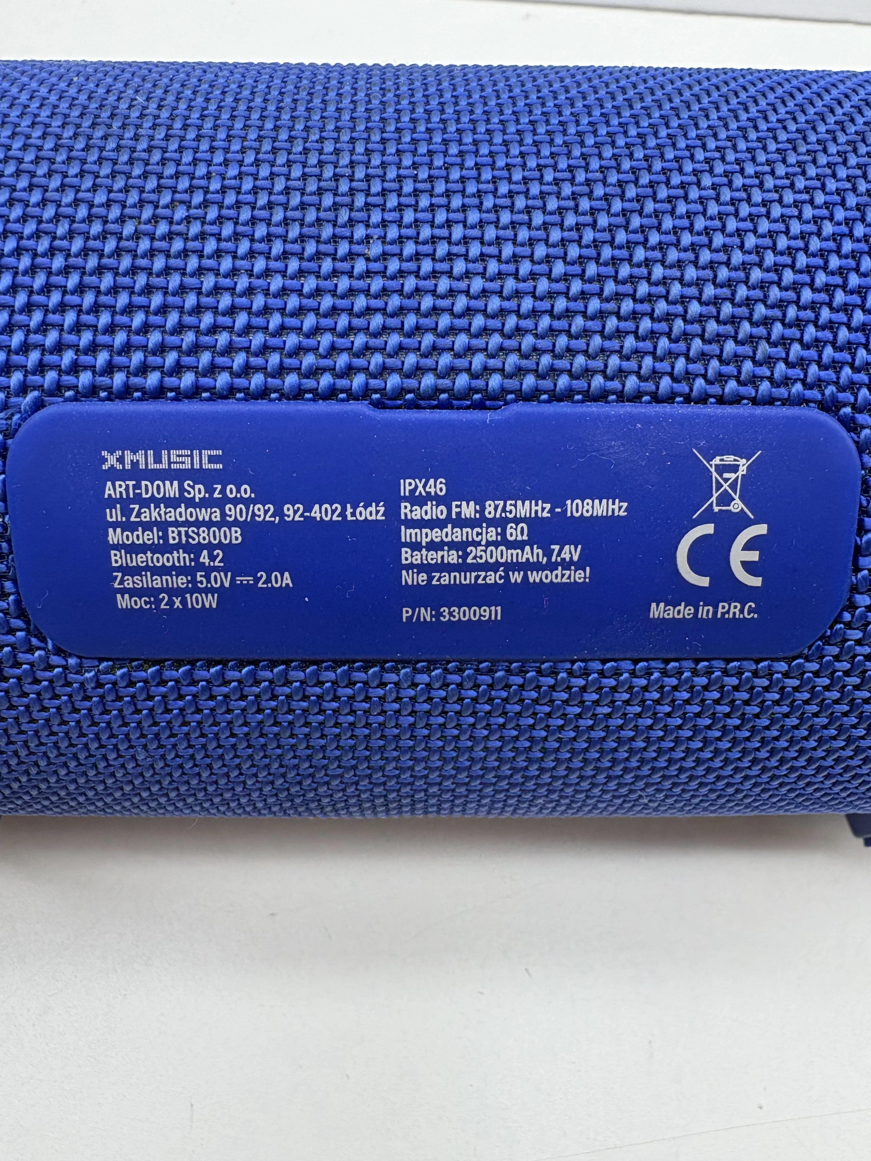 glosnik-niebieski-xmusic-ipx46-bts800b-kod-producenta-ipx46