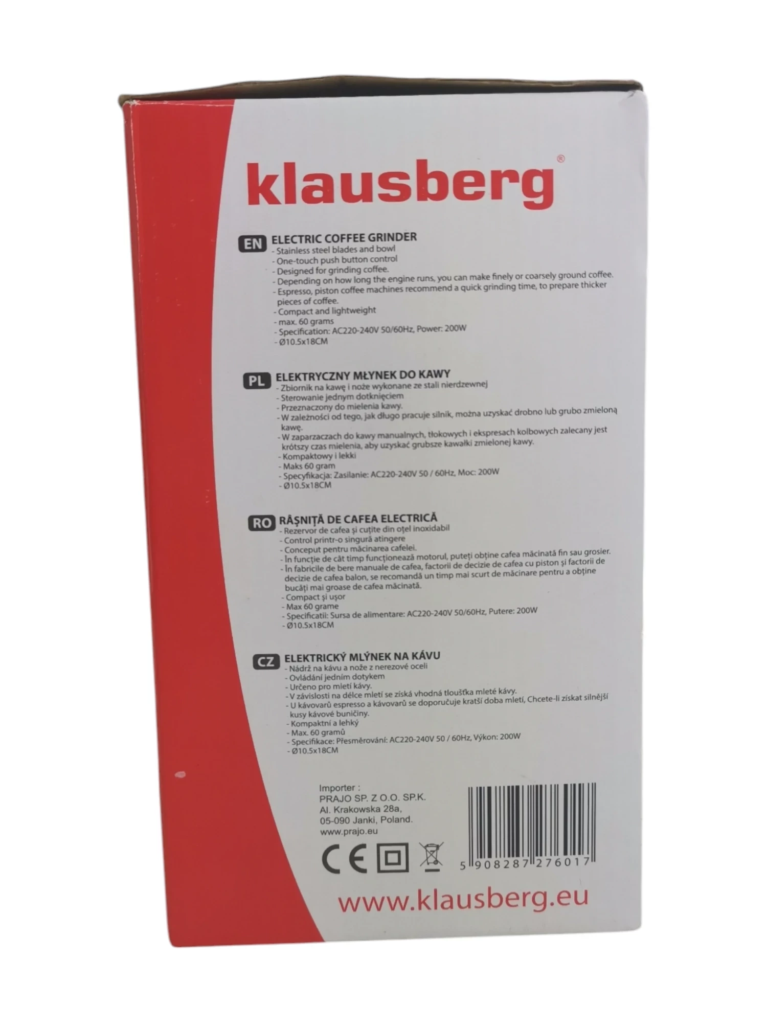 mlynek-elektryczny-do-kawy-ziarnistej-maly-105x18-cm-czarny-klausberg-stan-11323-2