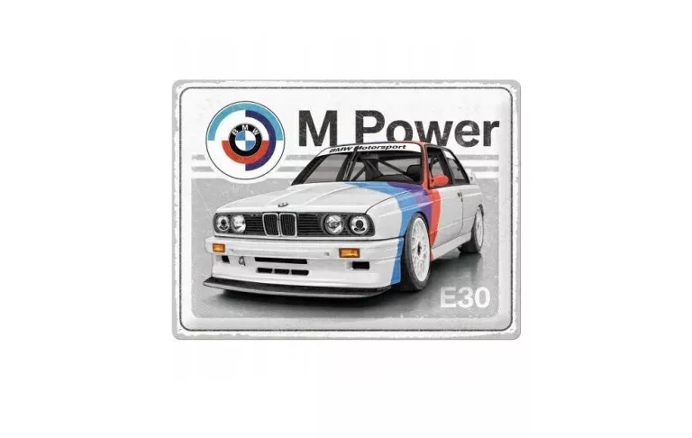 tablica-szyld-bmw-e30-mpower-motorsport-blaszany-plakat-30x40-trzebnicka-561c-wroclaw-gracja