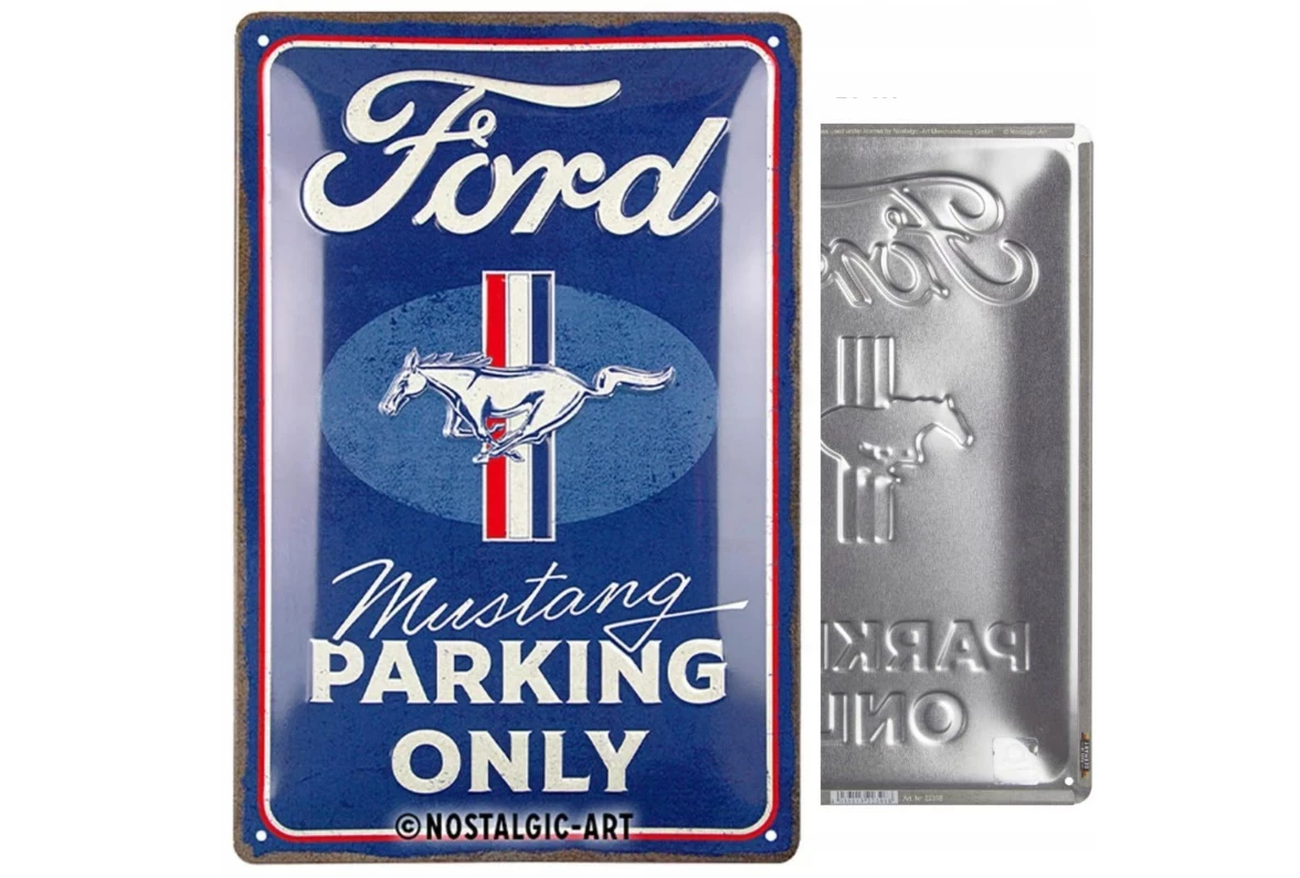 tablica-plakat-blaszany-ford-mustang-parkin-only-20x30-cm-nostalgic-art-trzebnicka-561c-wroclaw-gracja