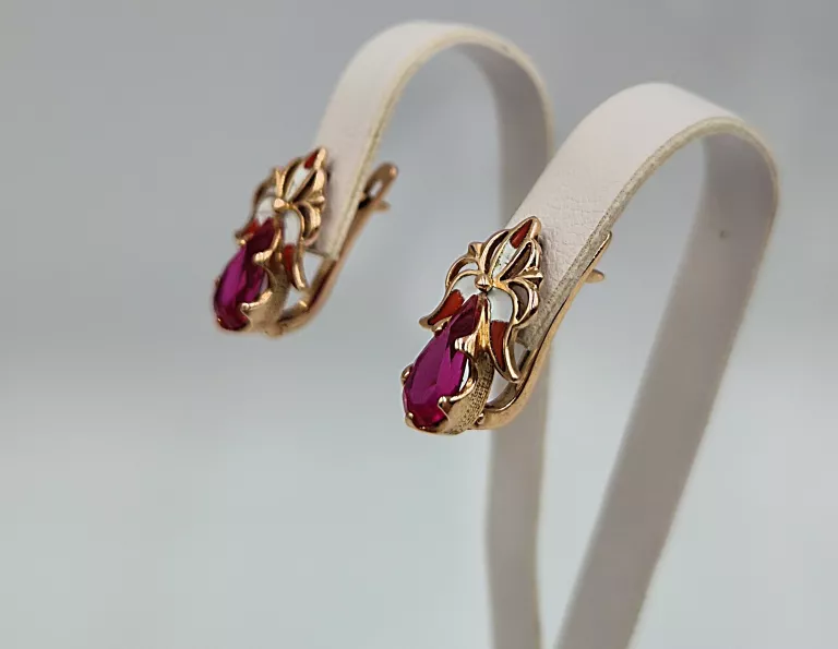 zlote-kolczyki-p585-w383g-angielskie-imitacja-rubinu-powstancow-slaskich-104223-warszawa