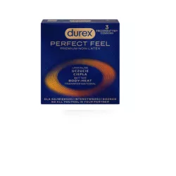 DUREX PREZERWATYWY BEZLATEKSOWE PERFECT FEEL 3 SZT UCZUCIE CIEPŁA
