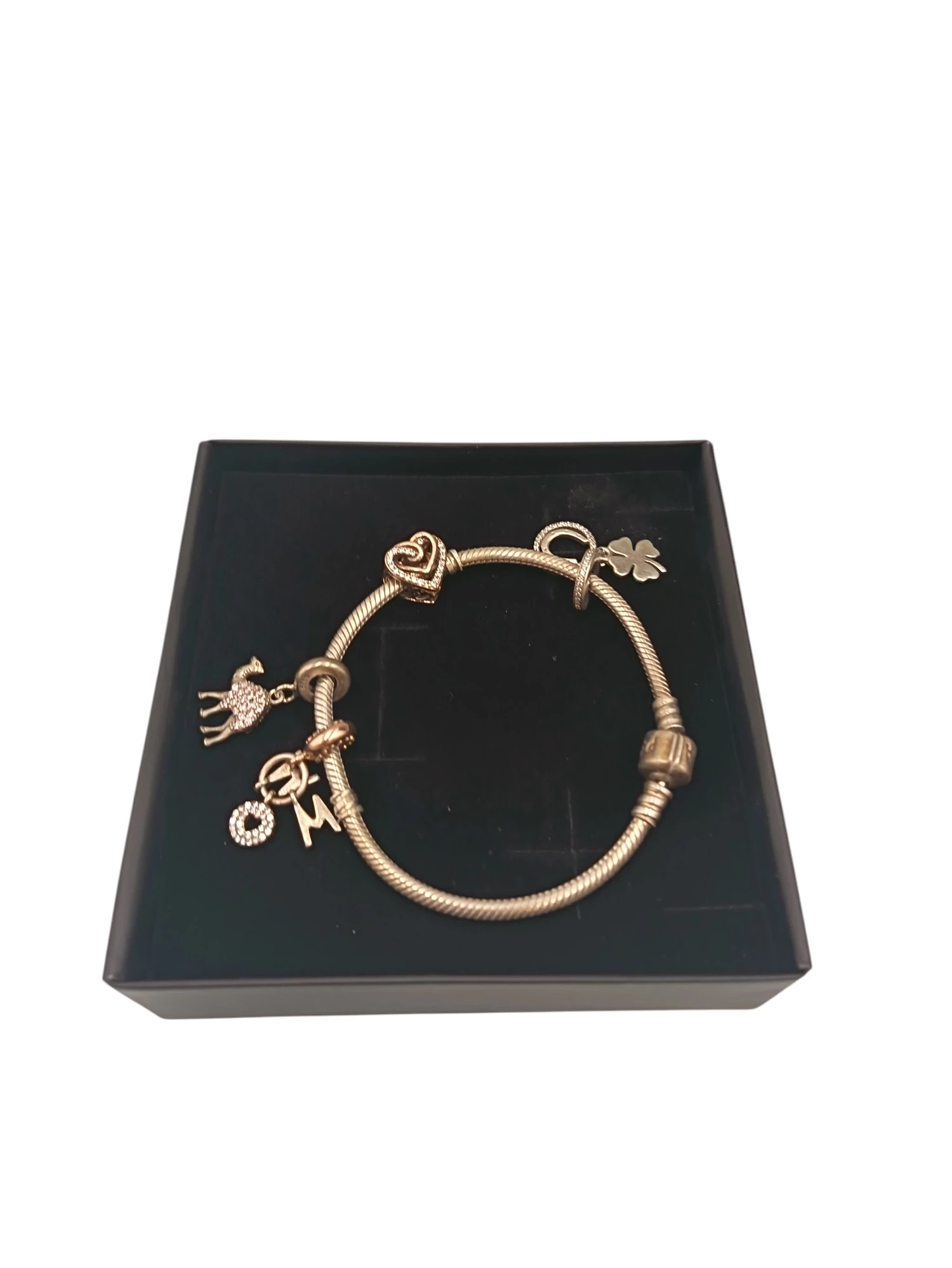 srebrna-bransoletka-pandora-z-charmsami-925-19-cm-stan-11323-2