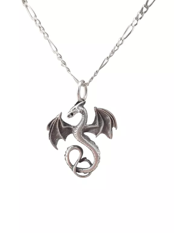 srebro-uzywany-lancuszek-z-zawieszka-smok-2015g-waska-2-laziska-gorne