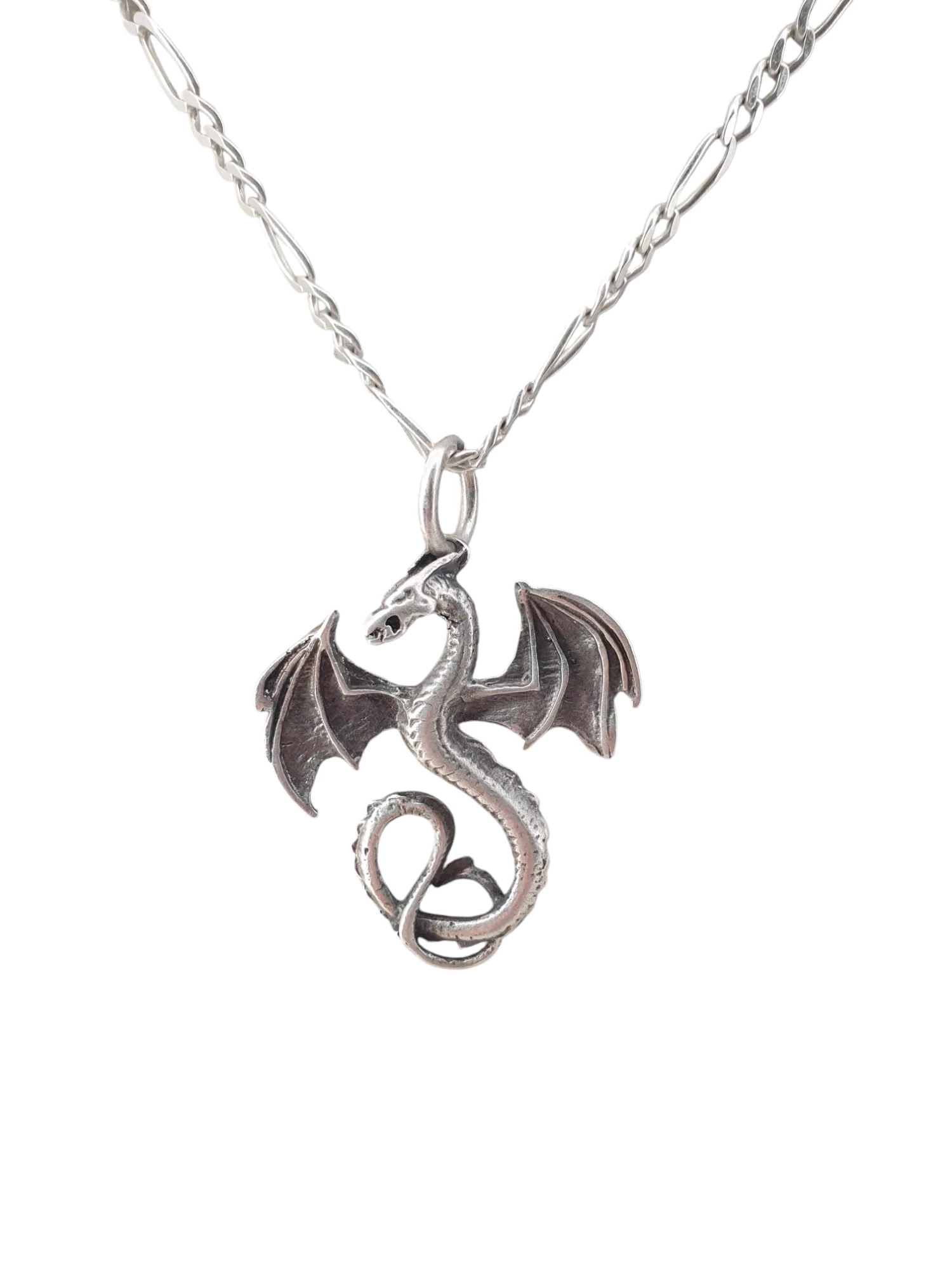 srebro-uzywany-lancuszek-z-zawieszka-smok-2015g-waska-2-laziska-gorne