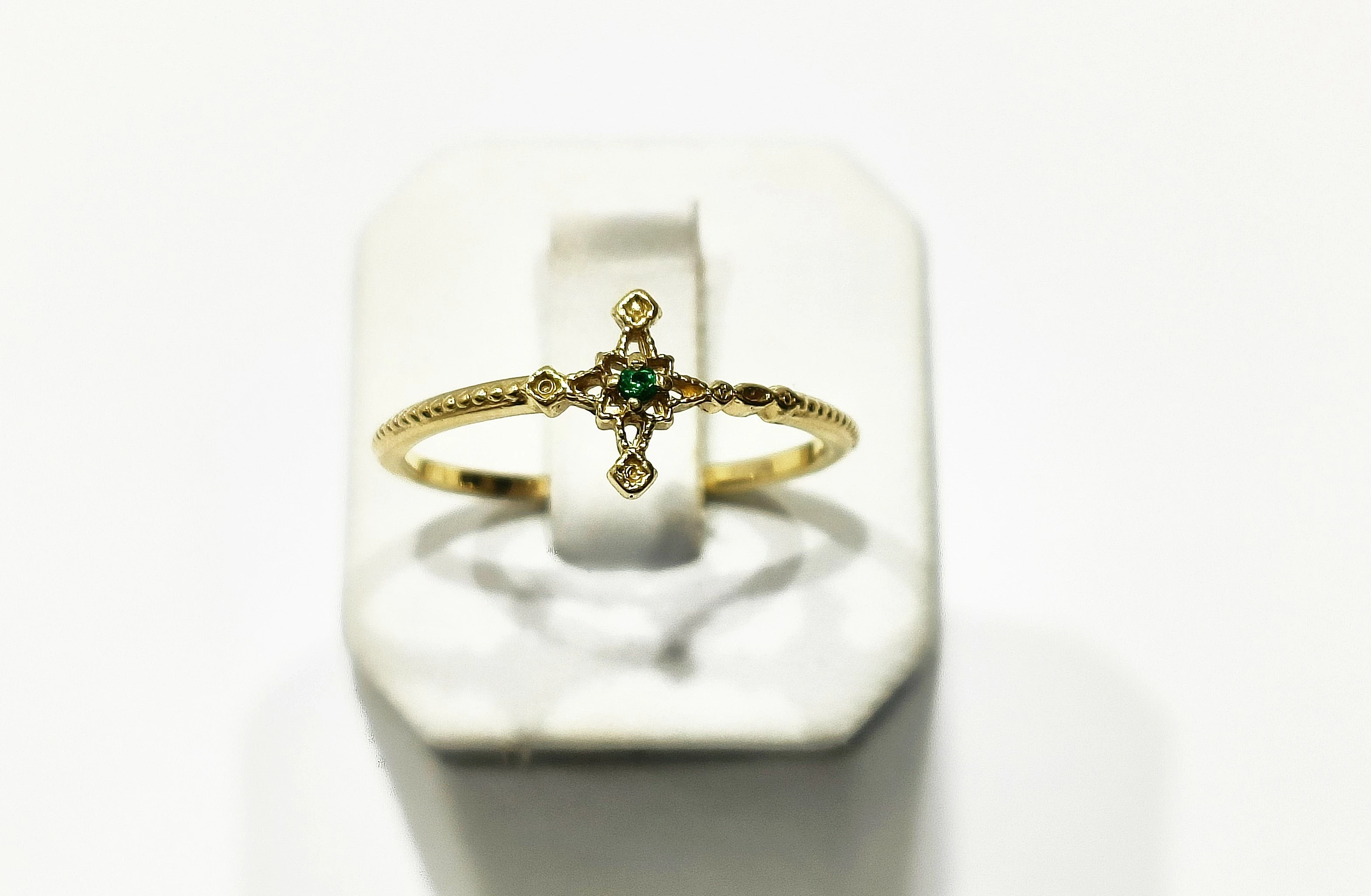 zloty-pierscionek-zielona-cyrkonia-123g-wyszynskiego-11-lukow