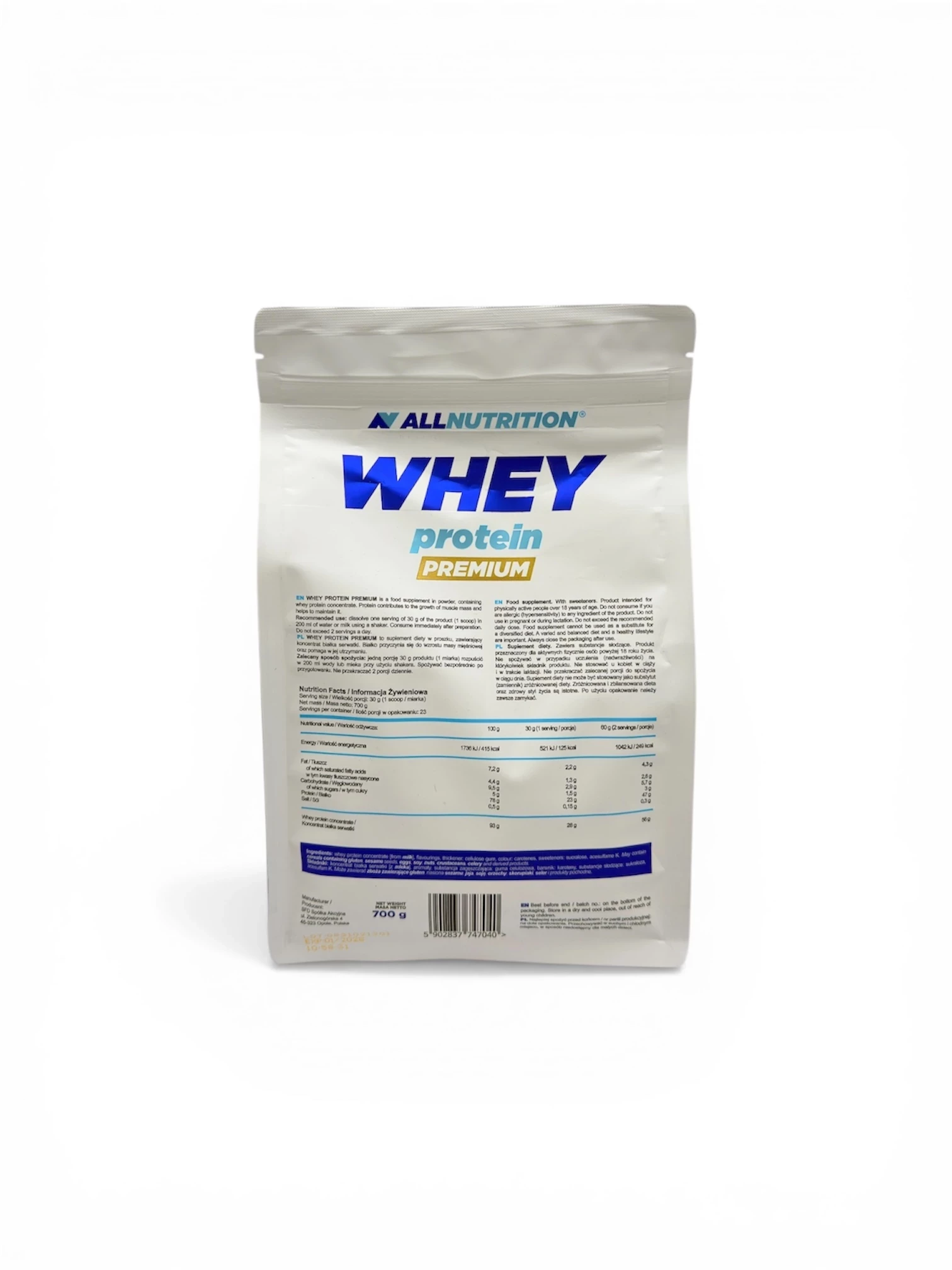 allnutrition-whey-protein-premium-700g-wanilia-wpc-bialko-miesnie-energia-ean-gtin-5902837747040
