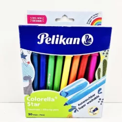 ZESTAW FLAMASTRÓW MAZAKÓW SZKOLNYCH PELIKAN 30 SZT. COLORELLA STAR