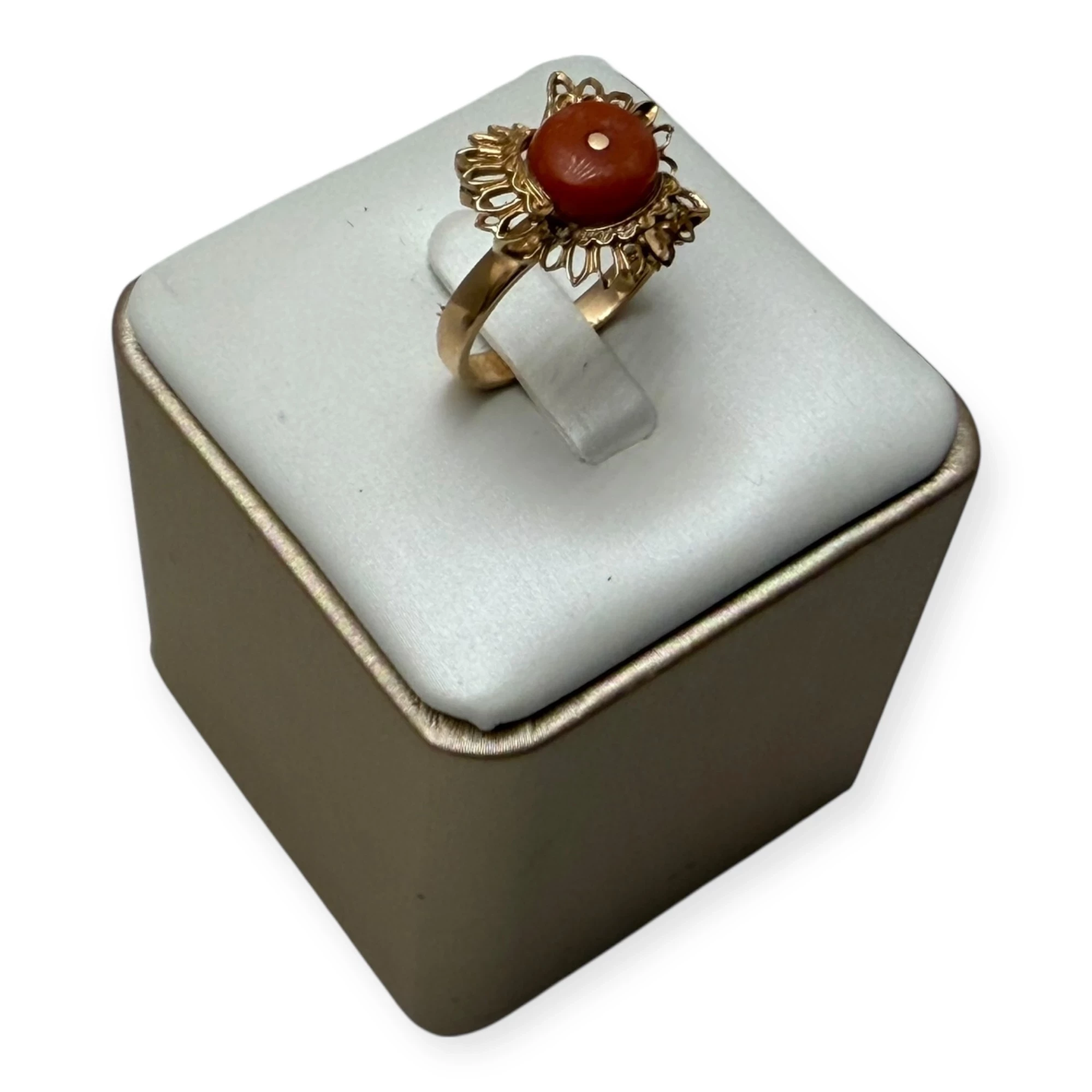 cudowny-zloty-pierscionek-z-koralem-450g-pr585-r17-stan-11323-2