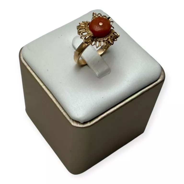 cudowny-zloty-pierscionek-z-koralem-450g-pr585-r17-stan-11323-2