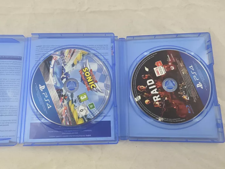 2x-gra-na-ps4-raid-world-war-ii-sonic-racing-ean-gtin-8023171039060