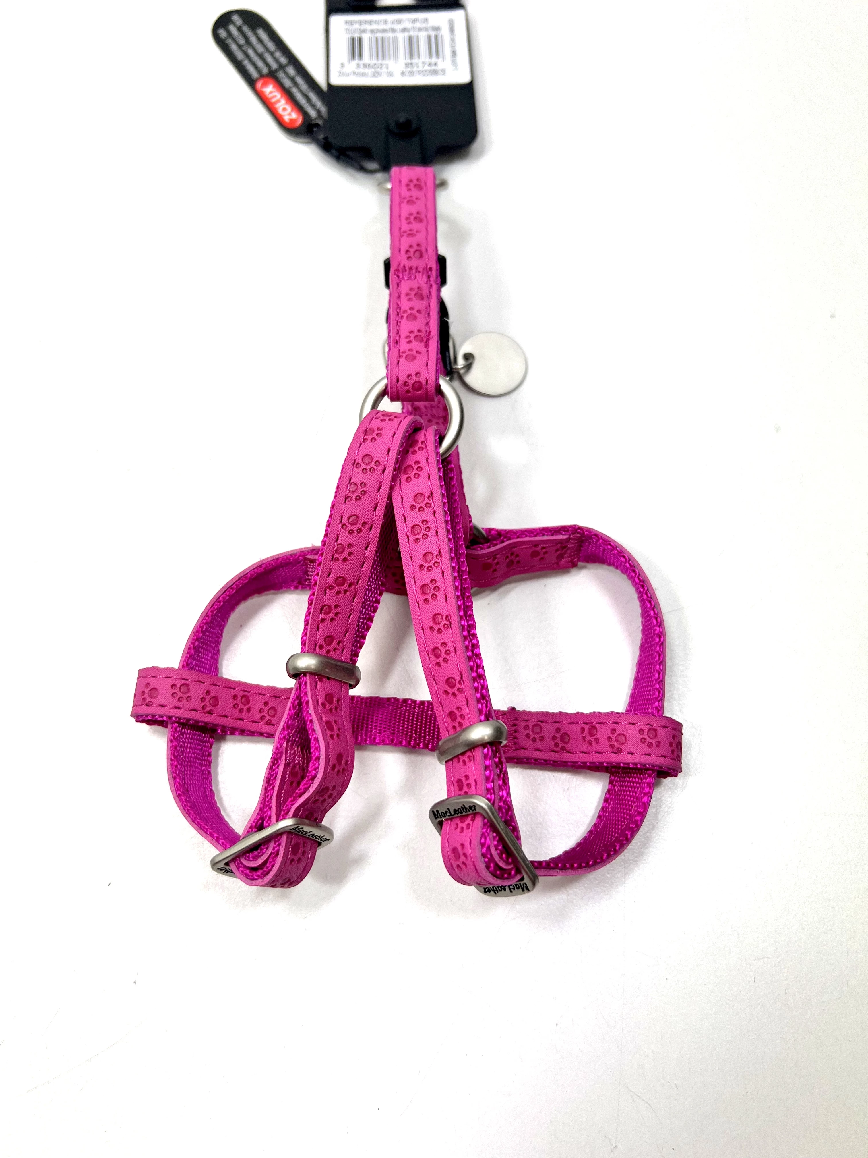 zolux-szelki-dla-psa-mac-leather-10-mm-fuksja-z-metka-kod-producenta-435174fus