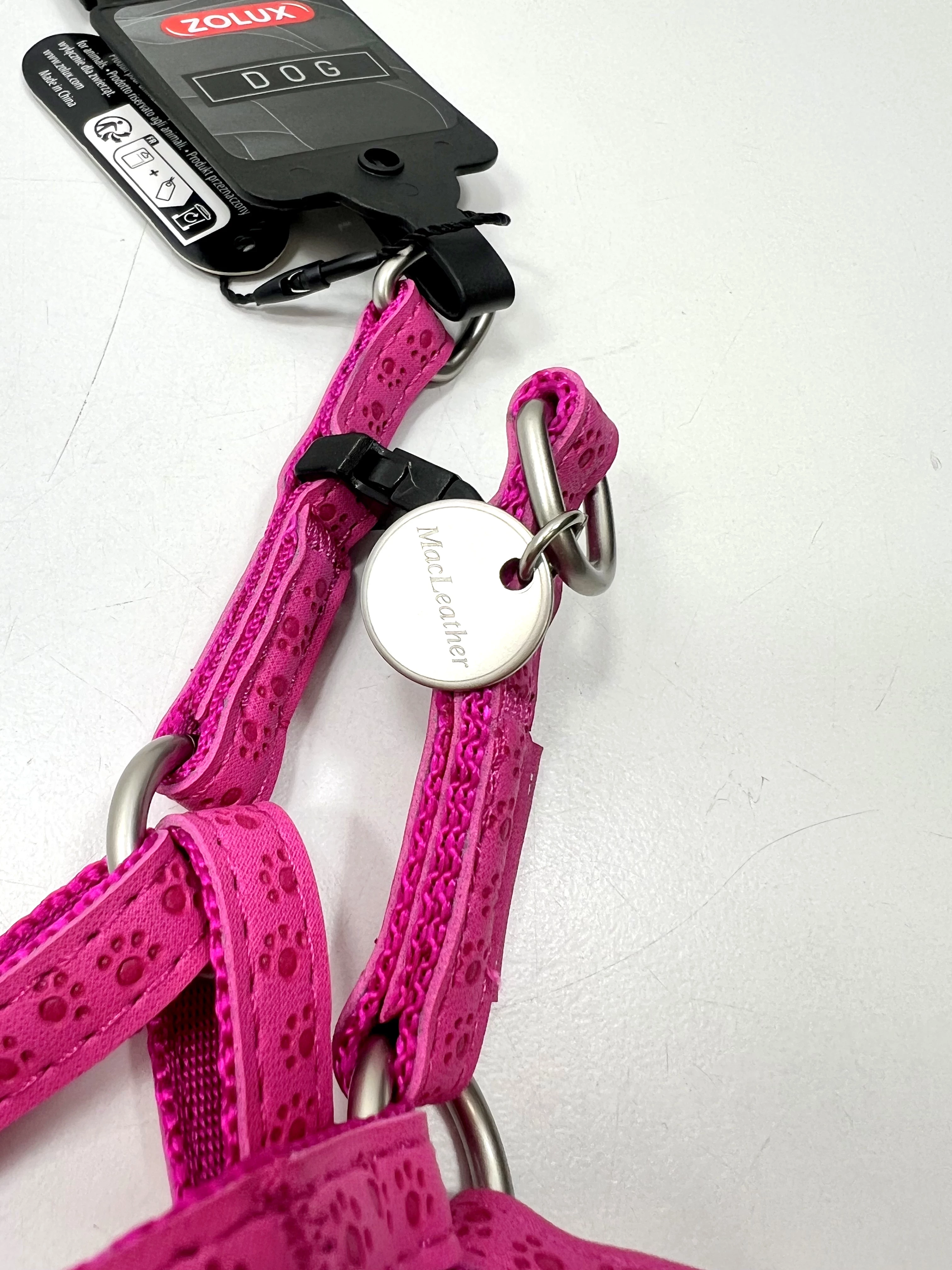 zolux-szelki-dla-psa-mac-leather-10-mm-fuksja-z-metka-stan-11323-238058